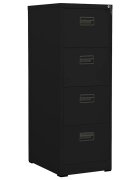 vidaXL Шкаф за папки черен 46x62x133 cм стомана