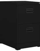 vidaXL Шкаф за папки черен 46x62x725 cм стомана