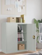 vidaXL Шкаф за папки сив 90x40x105 см стомана