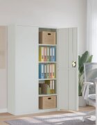 vidaXL Шкаф за папки светлосив 105x40x180 см стомана