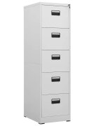 vidaXL Шкаф за папки светлосив 46x62x164 cм стомана