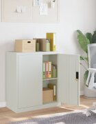 vidaXL Шкаф за папки светлосив 79x40x90 см стомана