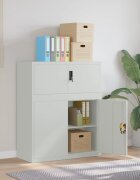 vidaXL Шкаф за папки светлосив 90x40x110 см стомана