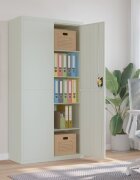 vidaXL Шкаф за папки светлосив 90x40x180 см стомана