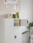 vidaXL Шкаф за папки светлосив 90x40x40 см стомана