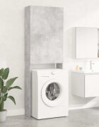 vidaXL Шкаф за пералня бетонно сив 64x255x190 см