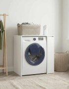 vidaXL Шкаф за пералня Бяло 87 x 60 x 89 см Инженерна дървесина
