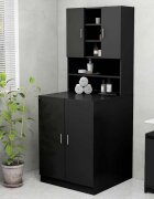 vidaXL Шкаф за пералня черен 705x255x90 см