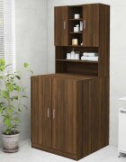vidaXL Шкаф за пералня кафяв дъб 705x255x90 см