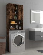 vidaXL Шкаф за пералня опушен дъб 64x255x190 см