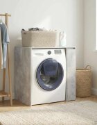 vidaXL Шкаф за пералня със съхранение Бетонно сиво 87 x 60 x 89 см