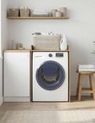 vidaXL Шкаф за пералня със съхранение Дъб Артизан 675 x 62 x 97 см