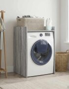 vidaXL Шкаф за пералня със съхранение Сив Сонома 675 x 62 x 97 см