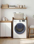 vidaXL Шкаф за пералня със съхранение Старо дърво 675 x 62 x 97 см
