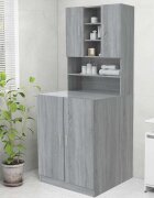 vidaXL Шкаф за пералня сив сонома 705x255x90 см