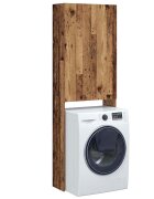 vidaXL Шкаф за пералня старо дърво 64x255x190 см