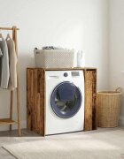 vidaXL Шкаф за пералня Старо дърво 87 x 60 x 89 см Инженерна дървесина