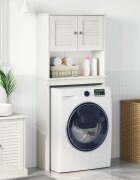 vidaXL Шкаф за пералня VIGO Бяло и антикварно бяло 725 x 27 x 161 см