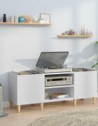 vidaXL Шкаф за плочи бял 121x38x48 см инженерно дърво