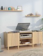 vidaXL Шкаф за плочи дъб сонома 121x38x48 см инженерно дърво