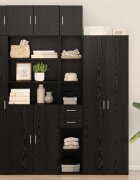 vidaXL Шкаф за съхранение 2 бр. Черния дъб 30 x 425 x 225 см