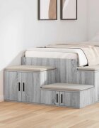 vidaXL Шкаф за съхранение 2 бр. Сив Сонома 127 x 41 x 40 см