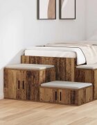 vidaXL Шкаф за съхранение 2 бр. Старо дърво 103 x 41 x 40 см