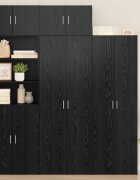 vidaXL Шкаф за съхранение 3 бр. Черния дъб 70 x 425 x 225 см
