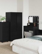vidaXL Шкаф за съхранение 40 x 48 x 105 см Инженерна дървесина Черно