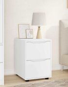 vidaXL Шкаф за съхранение 40 x 48 x 57 см Инженерна дървесина Бяло