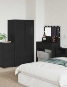 vidaXL Шкаф за съхранение 40 x 48 x 81 см Инженерна дървесина Черно