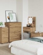 vidaXL Шкаф за съхранение 40 x 48 x 81 см Инженерна дървесина Дъб