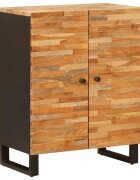 vidaXL Шкаф за съхранение 60 x 33 x 75 cm Солидно мангово дърво Кафяво