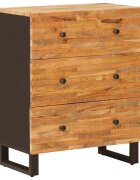 vidaXL Шкаф за съхранение 60 x 33 x 75 cm Солидно мангово дърво Кафяво