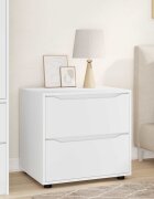 vidaXL Шкаф за съхранение 60 x 48 x 57 см Инженерна дървесина Бяло