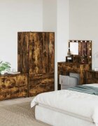vidaXL Шкаф за съхранение 80 x 48 x 57 см Инженерна дървесина