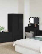 vidaXL Шкаф за съхранение 80 x 48 x 57 см Инженерна дървесина Черно