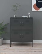 vidaXL Шкаф за съхранение антрацит 80х35х1015 см стомана
