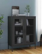 vidaXL Шкаф за съхранение антрацит 80х35х1015 см стомана