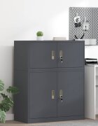 vidaXL Шкаф за съхранение Антрацит 90 x 40 x 40 см Стомана