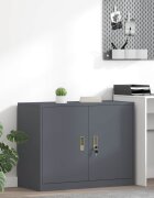 vidaXL Шкаф за съхранение Антрацит 90 x 40 x 70 cm Стомана