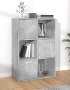 vidaXL Шкаф за съхранение бетонно сив 60x295x90 см инженерно дърво