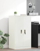 vidaXL Шкаф за съхранение Бял 60 x 40 x 105 см Стомана