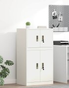 vidaXL Шкаф за съхранение Бял 60 x 40 x 40 см Стомана