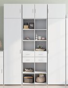 vidaXL Шкаф за съхранение бял 70x425x225 см инженерно дърво