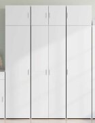 vidaXL Шкаф за съхранение бял 70x425x225 см инженерно дърво