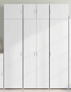 vidaXL Шкаф за съхранение бял 70x425x225 см инженерно дърво