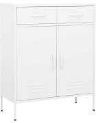 vidaXL Шкаф за съхранение бял 80х35х1015 см стомана