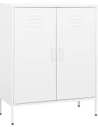 vidaXL Шкаф за съхранение бял 80х35х1015 см стомана