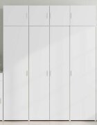 vidaXL Шкаф за съхранение бял 80x425x225 см инженерно дърво